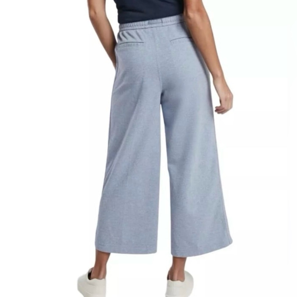 Athleta Light Blue Wide Leg Cropped Pants - Picture 2 of 8